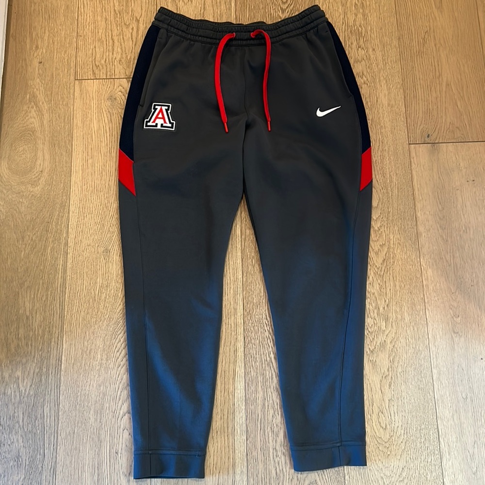 Nike Gray and Red Sweatpants